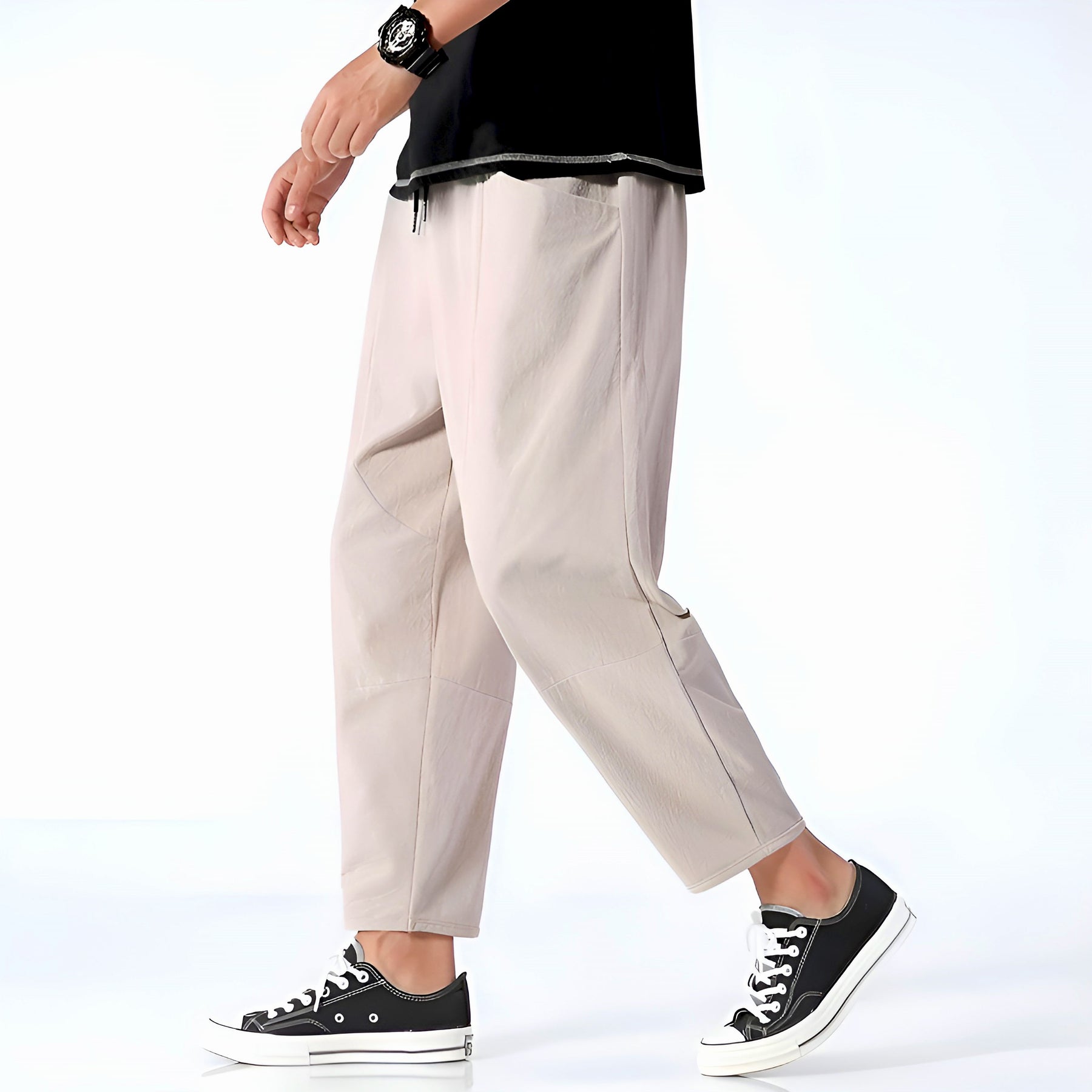 Cropped Drawstring Trousers for Men | Ardent