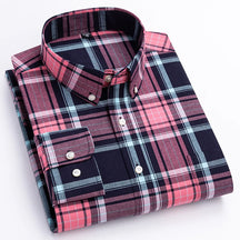Classic Check Button Down Shirt For Men | Cedric
