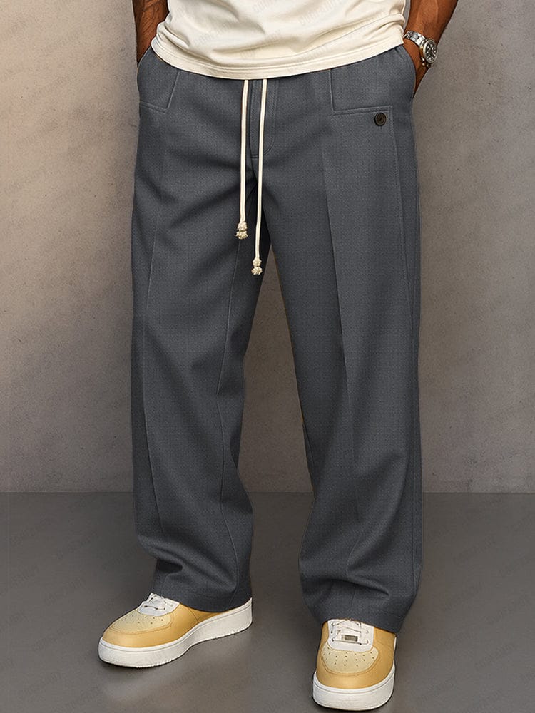 Relaxed Drawstring Trousers For Men | Caelan