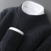 Cable Knit Crew Neck Sweater for Men | Evander