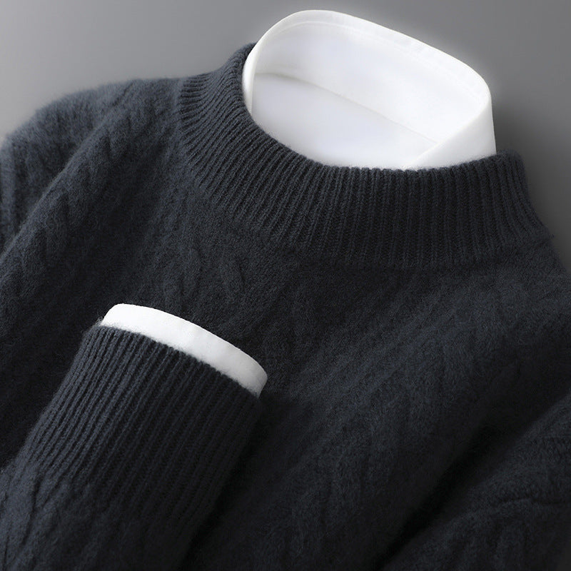Cable Knit Crew Neck Sweater for Men | Evander