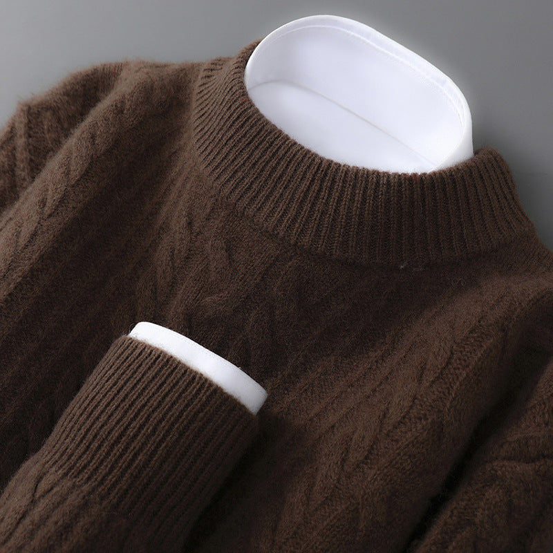 Cable Knit Crew Neck Sweater for Men | Evander