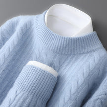 Cable Knit Crew Neck Sweater for Men | Evander
