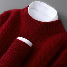 Cable Knit Crew Neck Sweater for Men | Evander