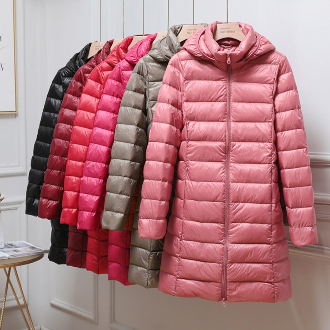 Lightweight Hooded Puffer Coat For Women | Arlena