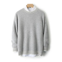 Textured Crew Neck Sweater for Men | Jheo