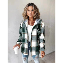 Plaid Hooded Coat for Women | Brielle
