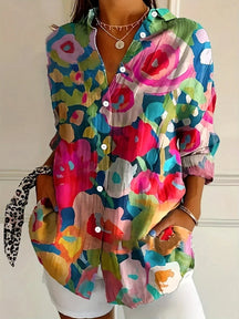 Colourful Pattern Blouse For Women | Mireya