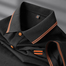 Textured Trim Polo Shirt for Men | Alvaro