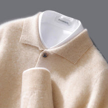 Collared Knit Polo Sweater For Men | Bellamy