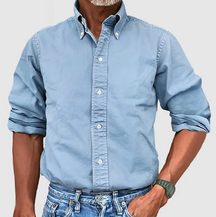 Classic Long Sleeve Button Shirt For Men | Mark