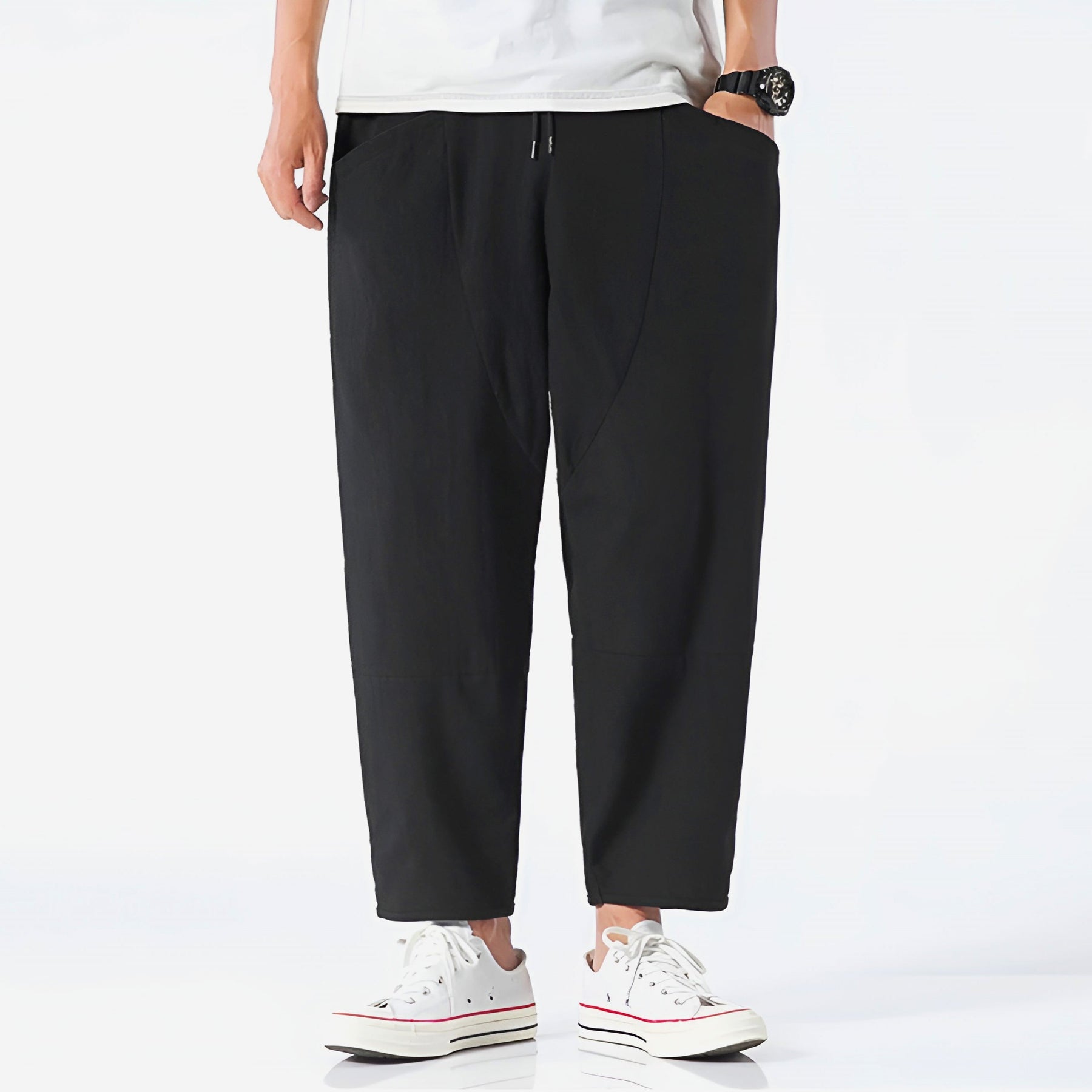 Cropped Drawstring Trousers for Men | Ardent