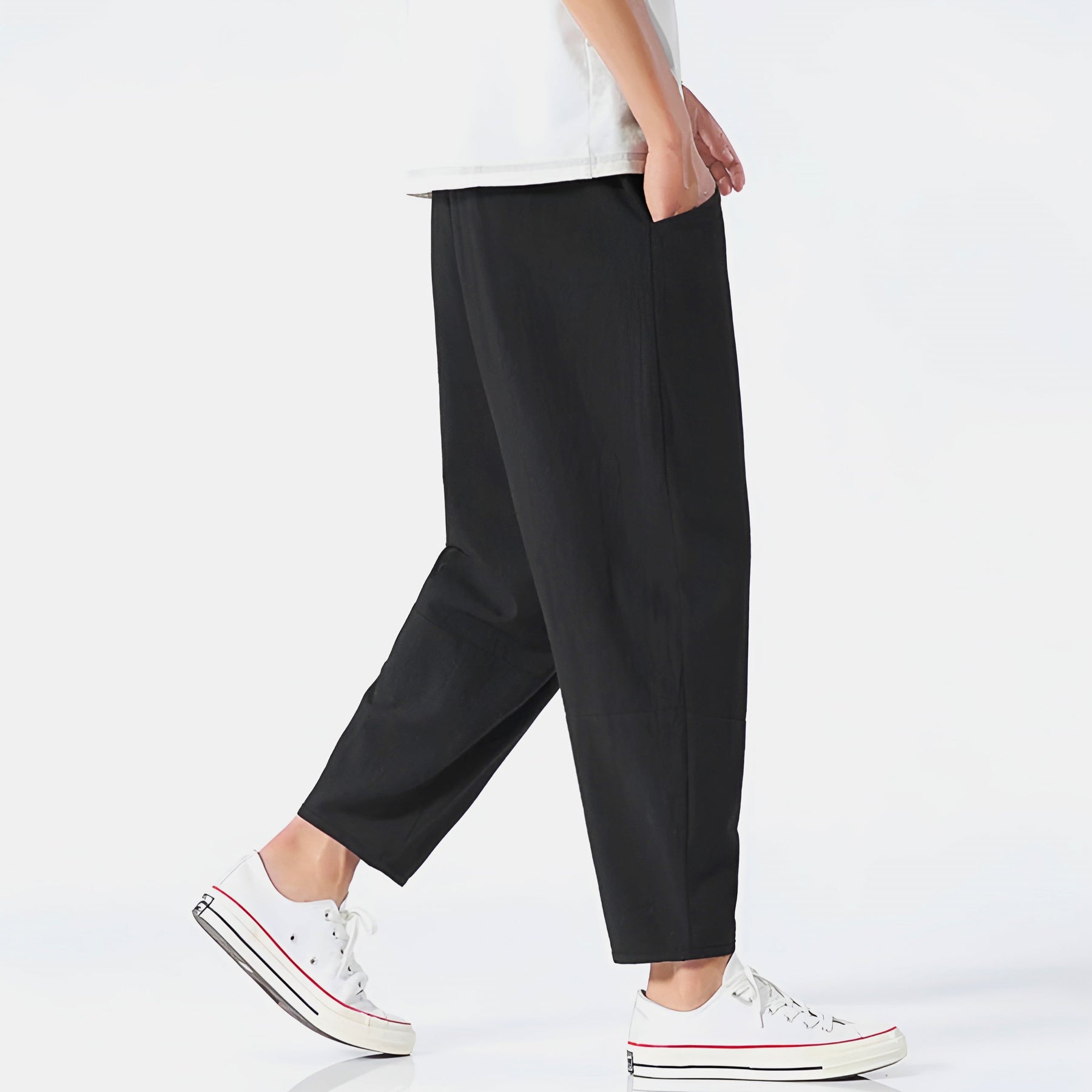 Cropped Drawstring Trousers for Men | Ardent