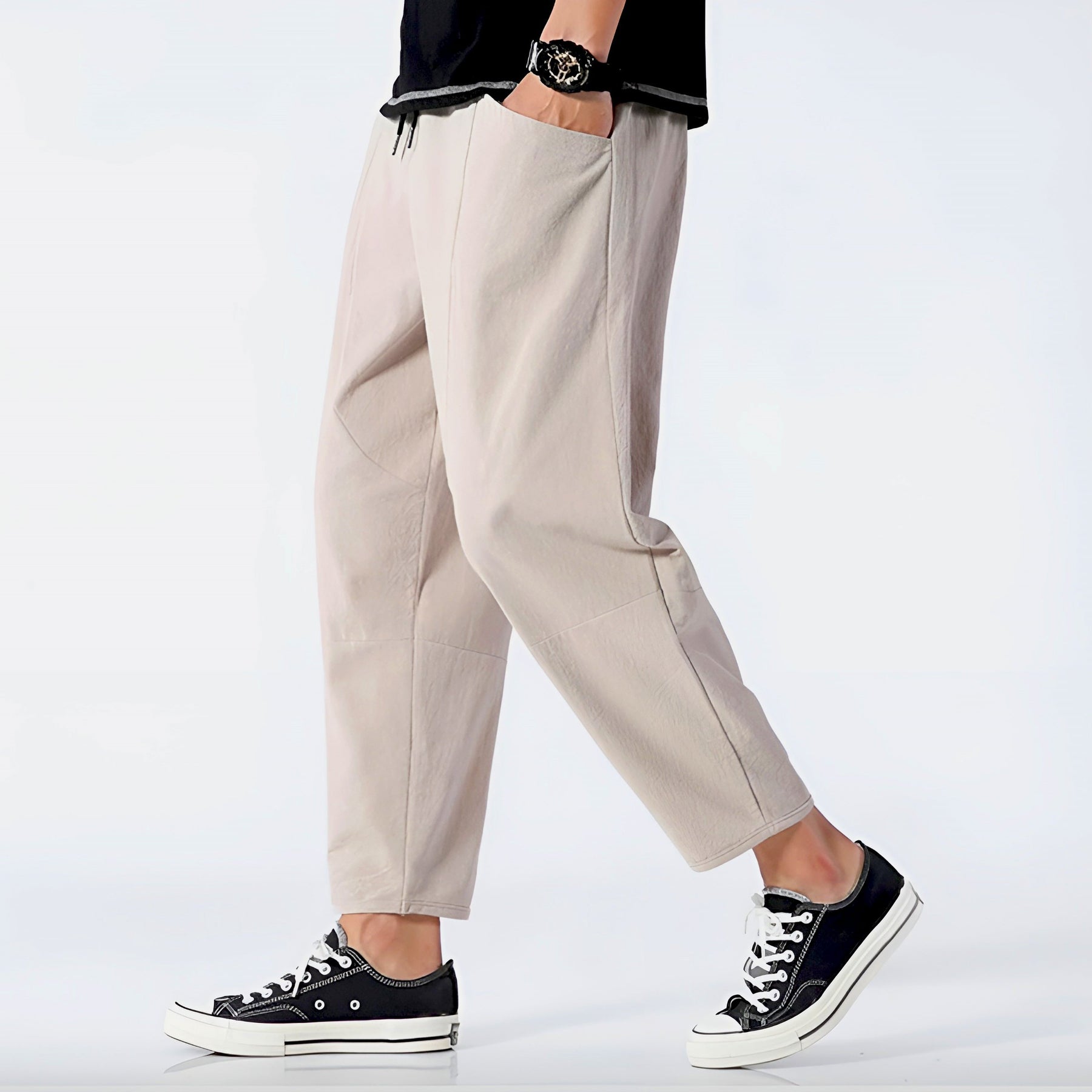 Cropped Drawstring Trousers for Men | Ardent