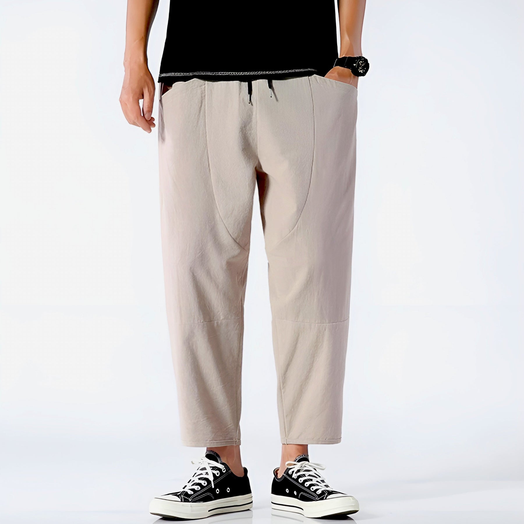 Cropped Drawstring Trousers for Men | Ardent