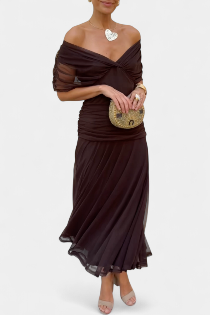 Elegant V Neck Maxi Dress For Women | Grace