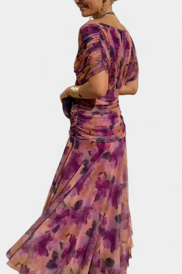 Elegant V Neck Maxi Dress For Women | Grace