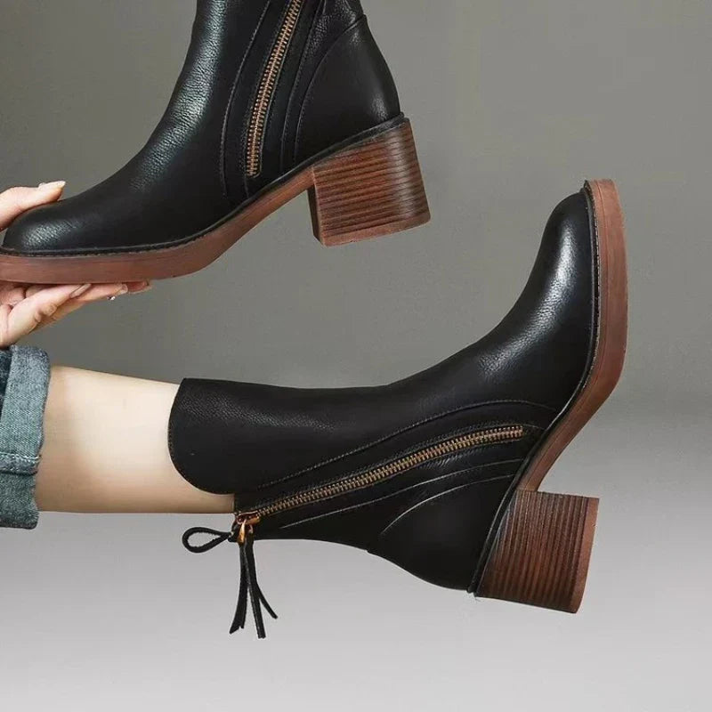 Block Heel Ankle Boots for Women | Mirella