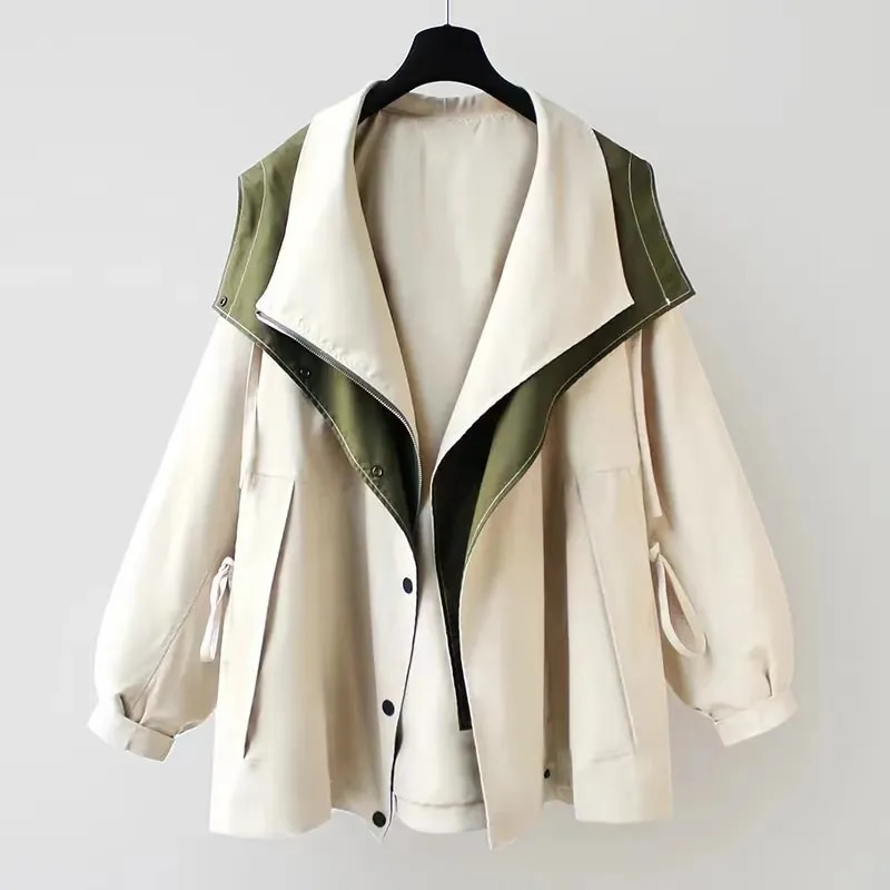 Double Layer Hooded Jacket For Women | Mireya