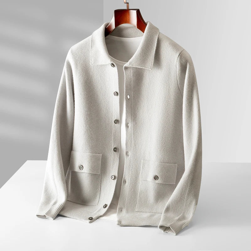 Collared Button Front Cardigan for Men | Lorenzo