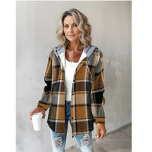 Plaid Hooded Coat for Women | Brielle