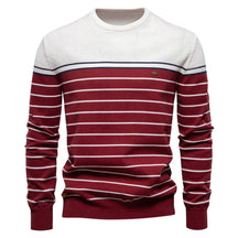 Striped Crew Neck Sweater For Men | Almeric