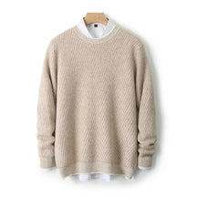 Textured Crew Neck Sweater for Men | Jheo