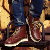 Retro Lace Up Ankle Boots For Men | Corvane
