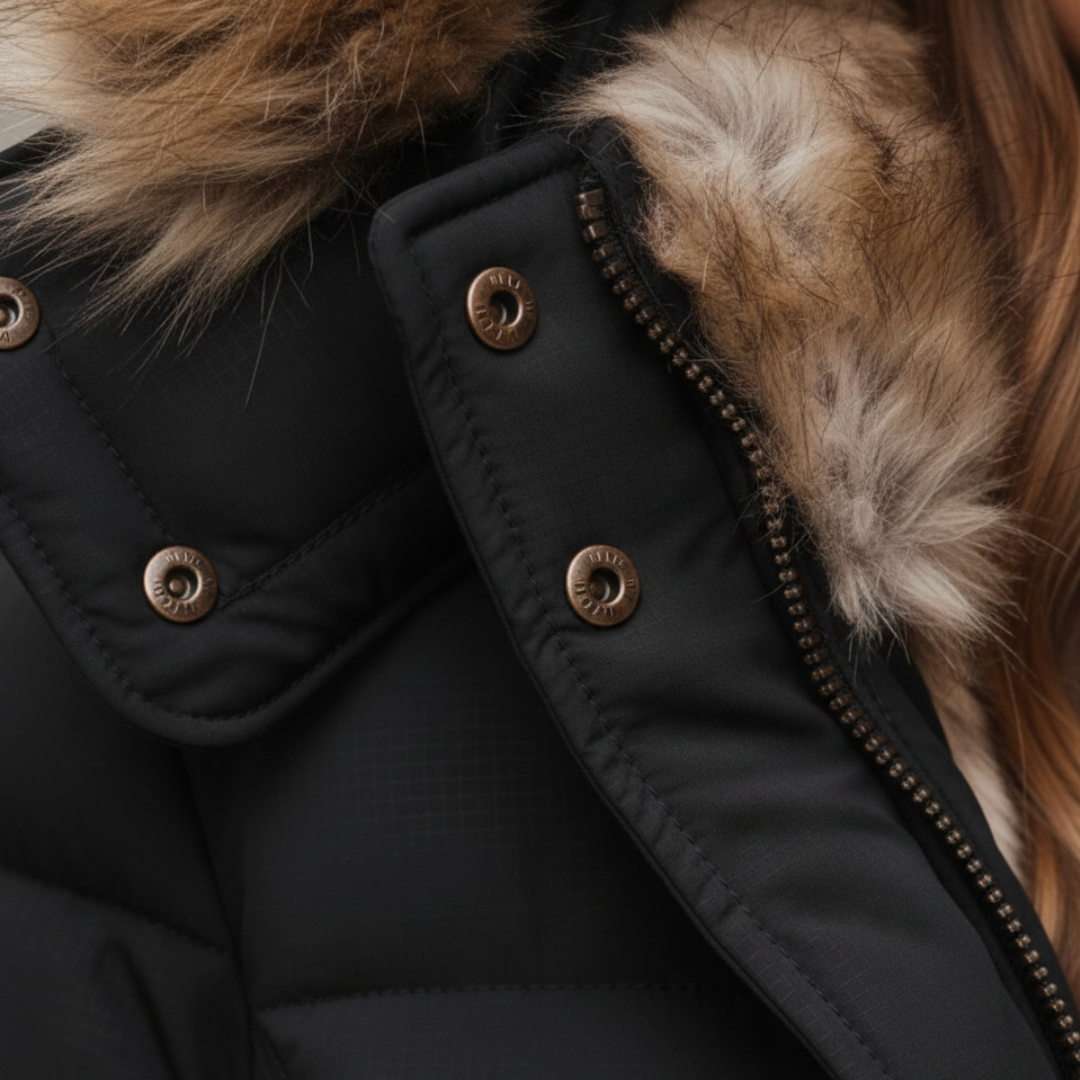Faux Fur Hooded Quilted Parka For Women | Caldrisa