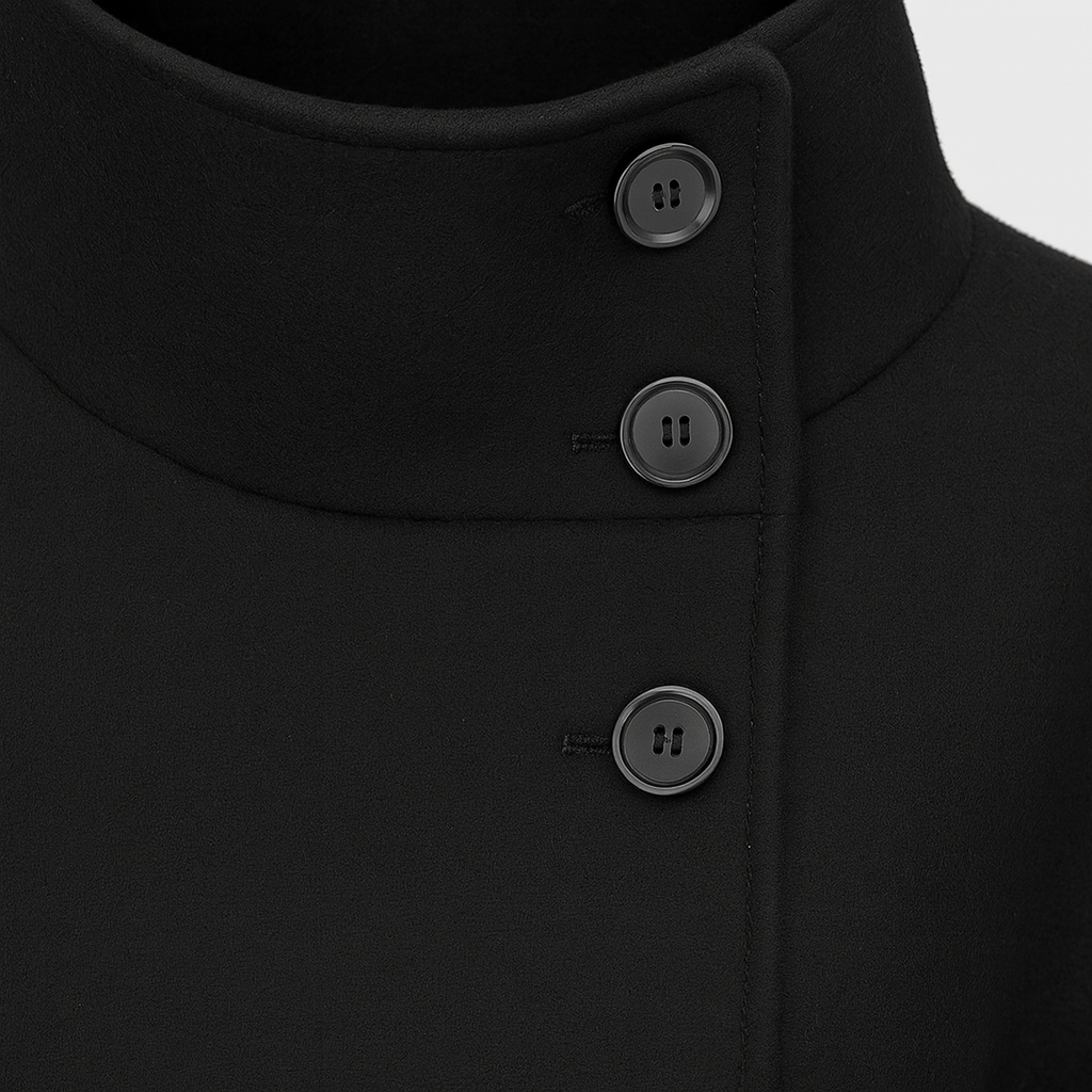 Belted High Collar Cape Coat For Women | Serelisse