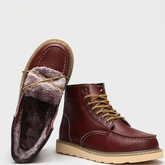 Fur Lined Lace Up Ankle Boots For Men | Theron