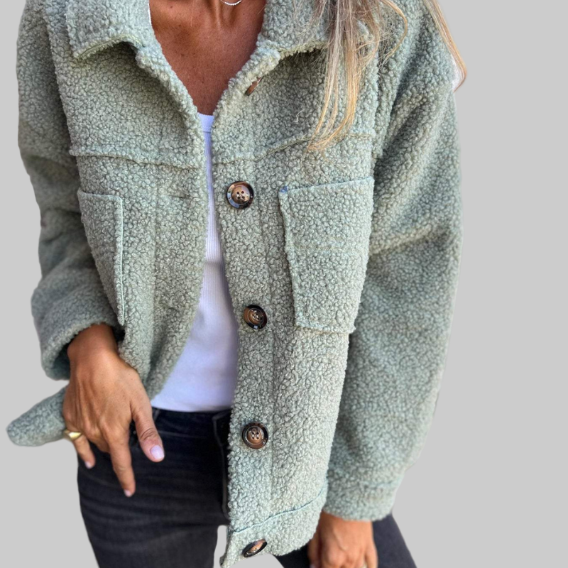 Short Button Jacket With Lapel Collar For Women | Hollie