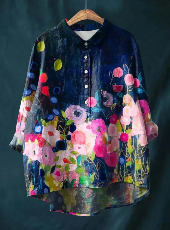 Vintage Floral Button Blouse For Women | Colette
