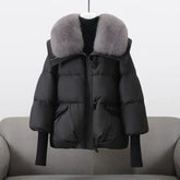 Padded Jacket With Wide Collar For Women | Caldrisse