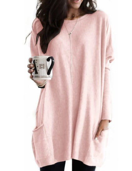 Relaxed Long Sleeve Pocket Tunic For Women | Mirelith