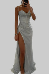 Corset Style Sparkle Maxi Dress For Women | Velmira