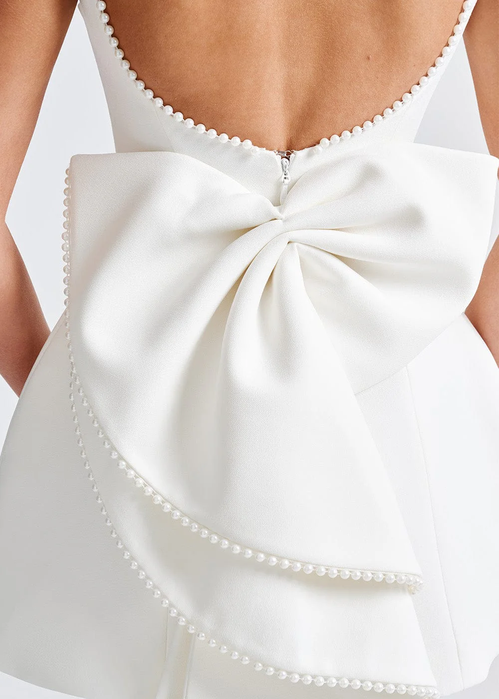 Sleeveless Back Bow Mini Dress For Women | Ismara