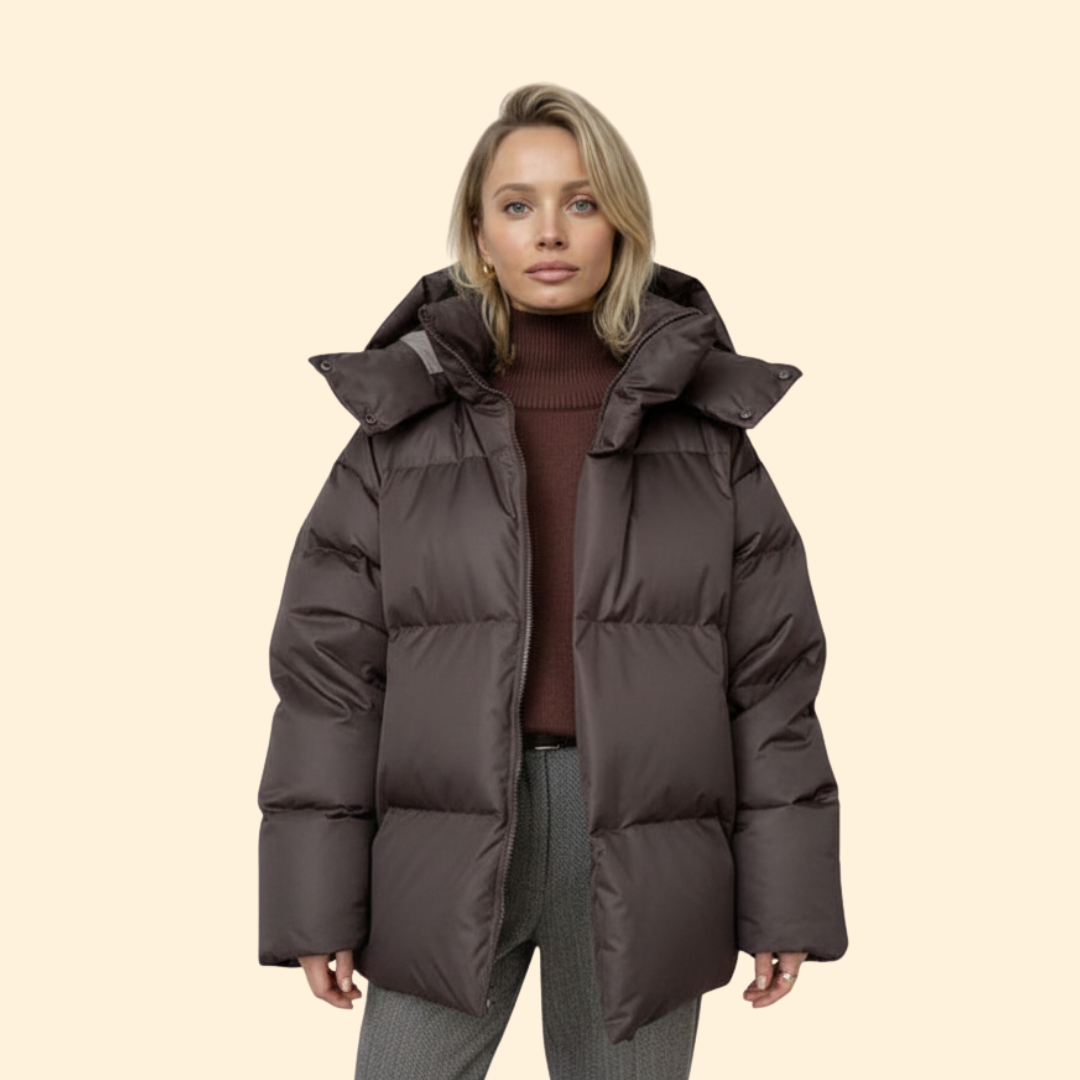 High Collar Quilted Padded Jacket For Women | Thalira