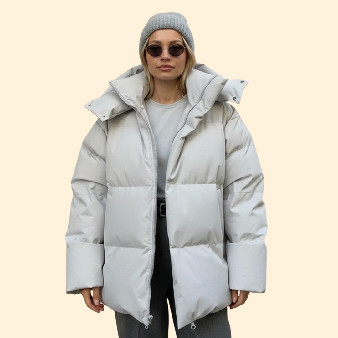 High Collar Quilted Padded Jacket For Women | Thalira