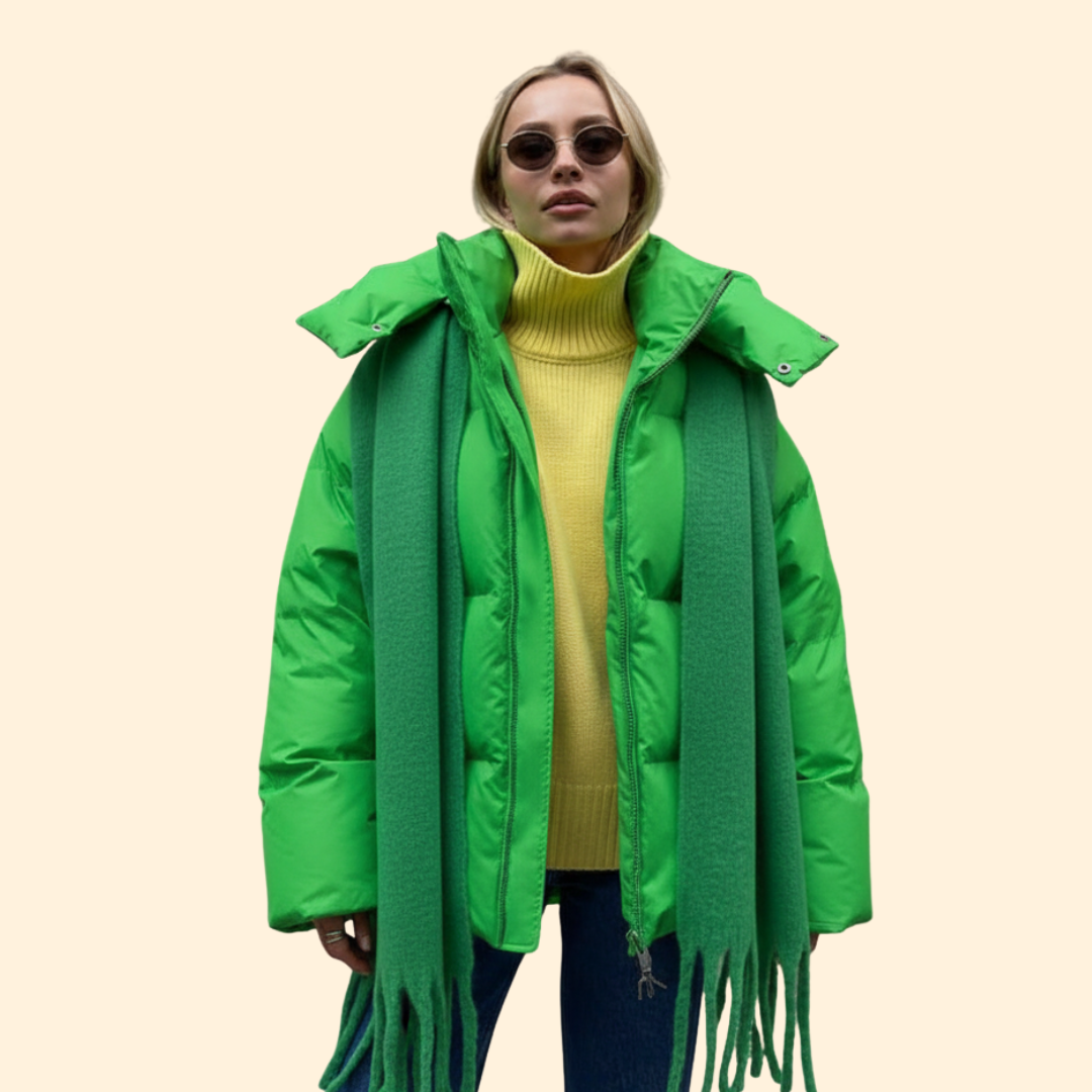 High Collar Quilted Padded Jacket For Women | Thalira