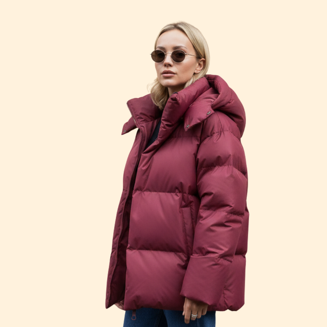 High Collar Quilted Padded Jacket For Women | Thalira