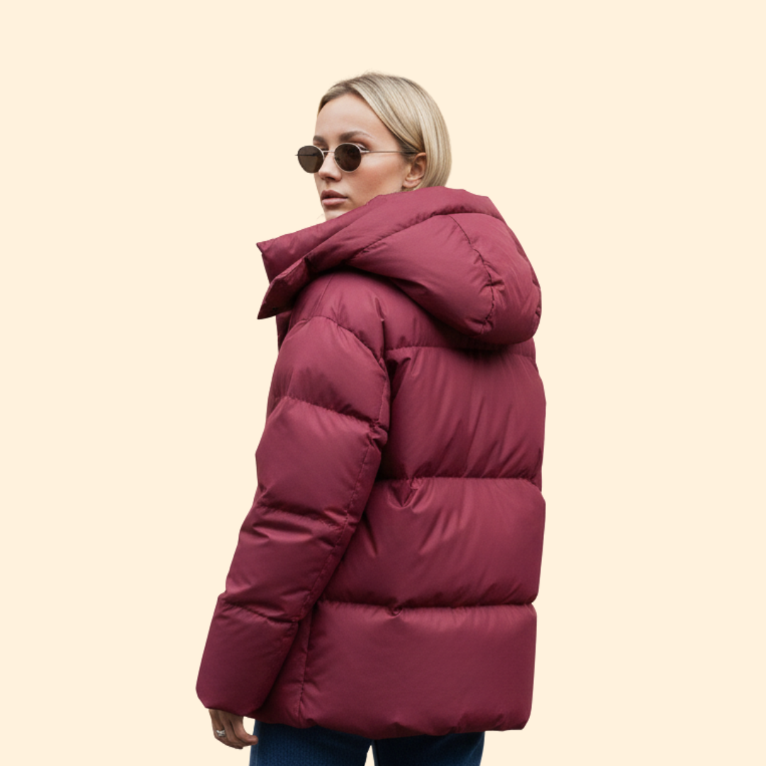 High Collar Quilted Padded Jacket For Women | Thalira