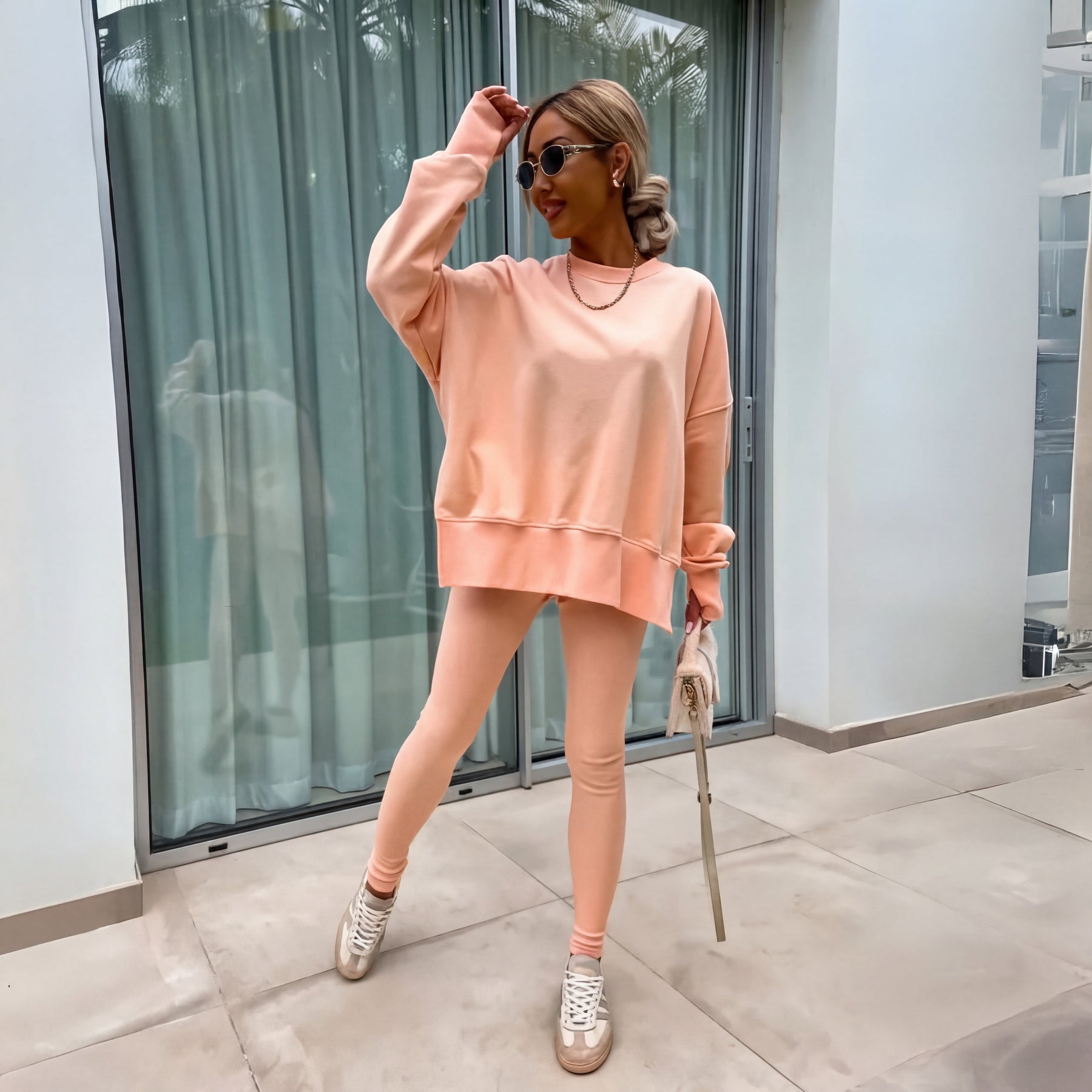 Long Sleeve Sweatshirt And Trousers Set For Women | Naomi