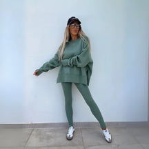 Long Sleeve Sweatshirt And Trousers Set For Women | Naomi