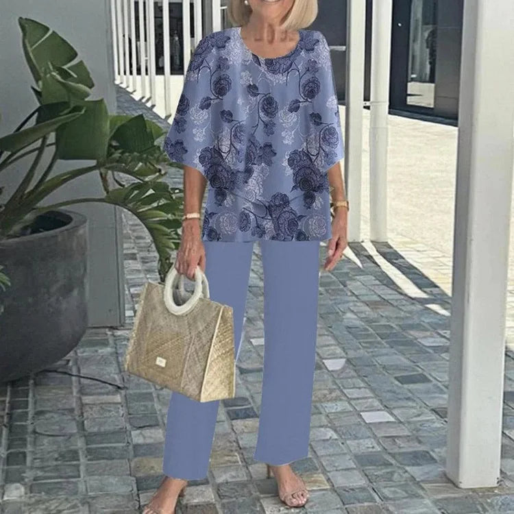 Printed Two Piece Co Ord Set For Women | Isadora