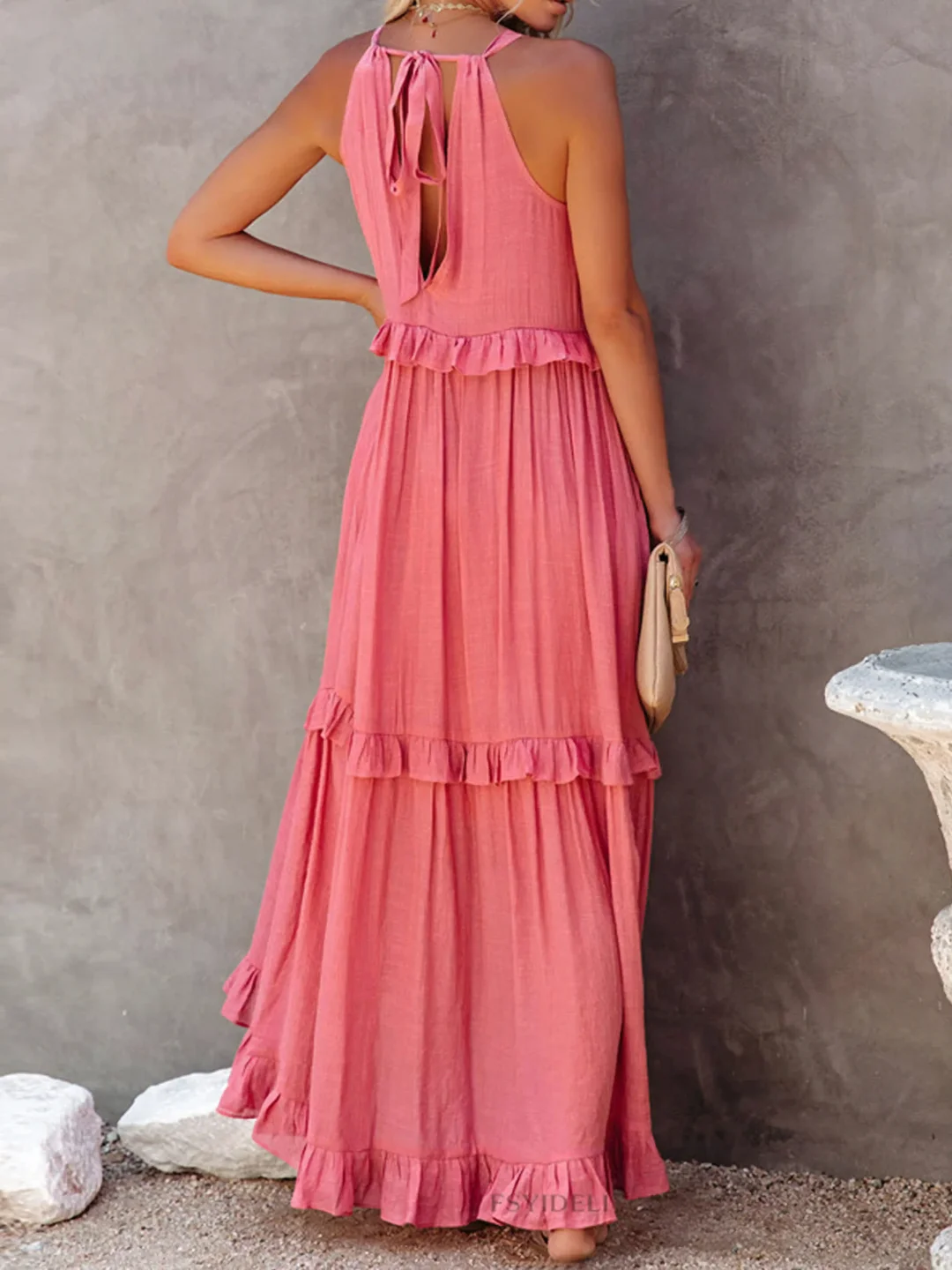 Tiered Ruffle Long Dress For Women | Lara