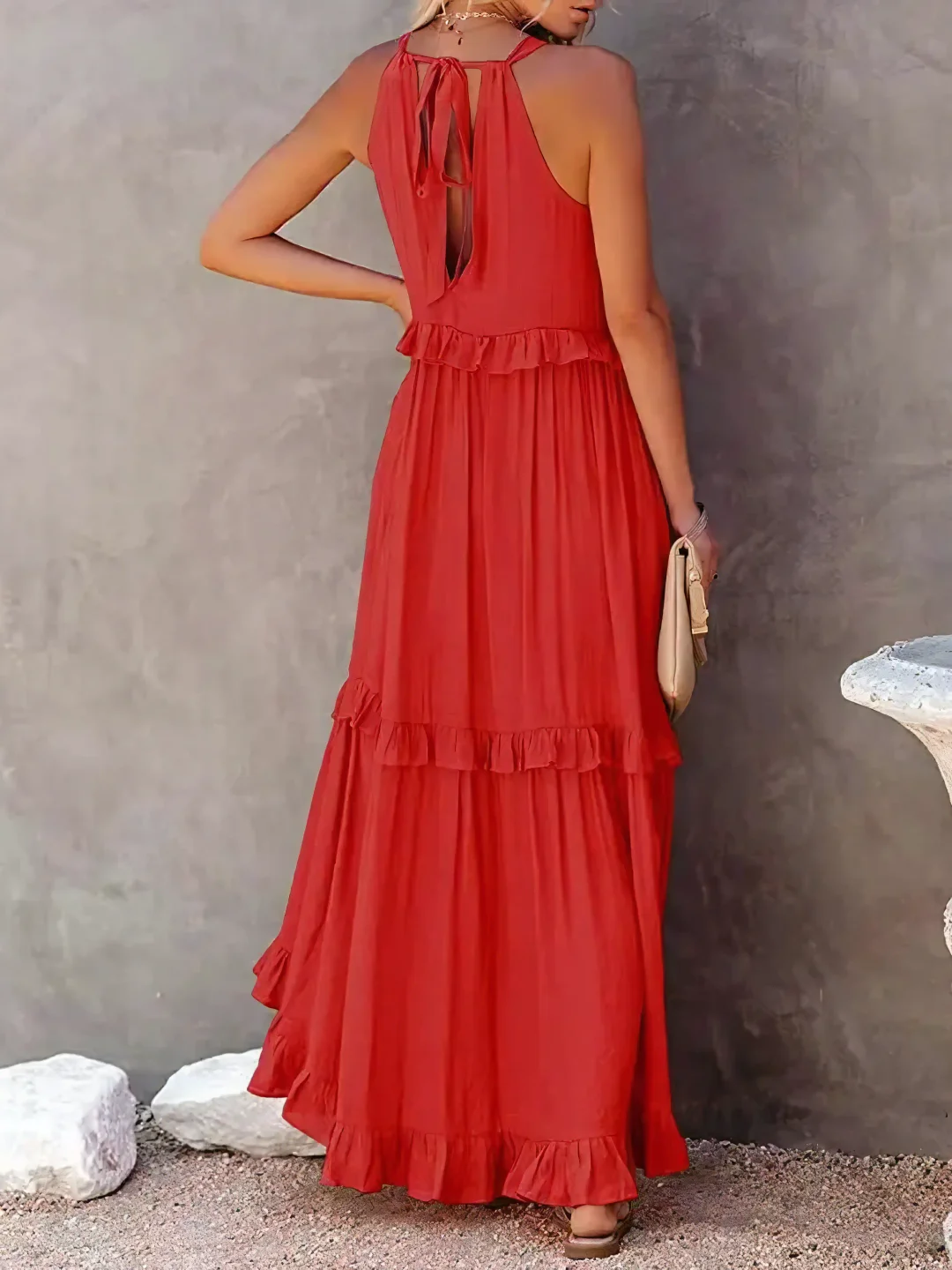 Tiered Ruffle Long Dress For Women | Lara