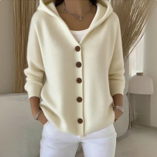 Hooded Button Cardigan for Women | Elowen