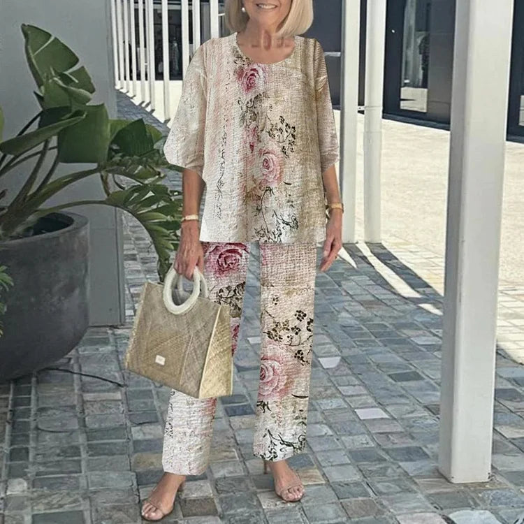 Printed Two Piece Co Ord Set For Women | Isadora