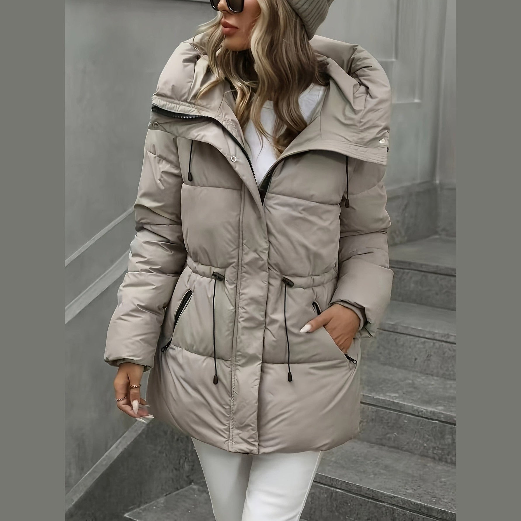 Oversized Hooded Puffer Jacket For Women | Celestine